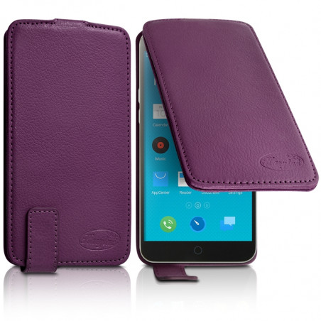 Housse Etui Clapet Couleur Violet Universel M pour Meizu MX4