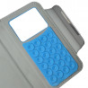 Etui Portefeuille Style Diamant Universel M bleu clair pour Polaroid Topaz Pro450b