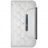 Etui Portefeuille Style Diamant Universel S blanc pour Wiko Sunset