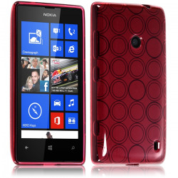 Housse Coque style Cercle Nokia Lumia 520 Couleur Rouge Translucide