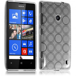 Housse Coque style Cercle Nokia Lumia 520 Couleur Gris Translucide