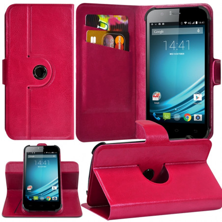 Etui Support 360° Universel M couleur Rose Fushia pour Logicom L-Ite 500