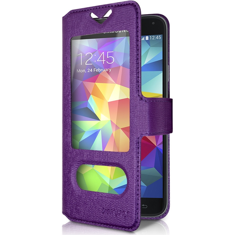 Housse Coque Etui S-view Universel XL Couleur Violet 