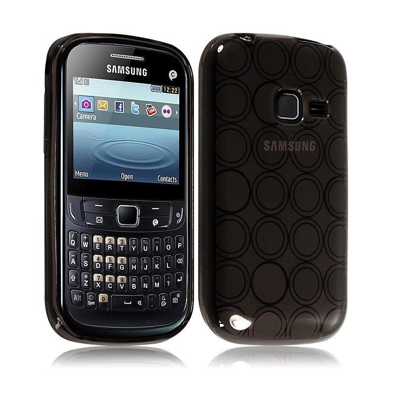 Housse Coque Style Cercle Samsung Chat 357 S3570 Couleur Fumé Translucide