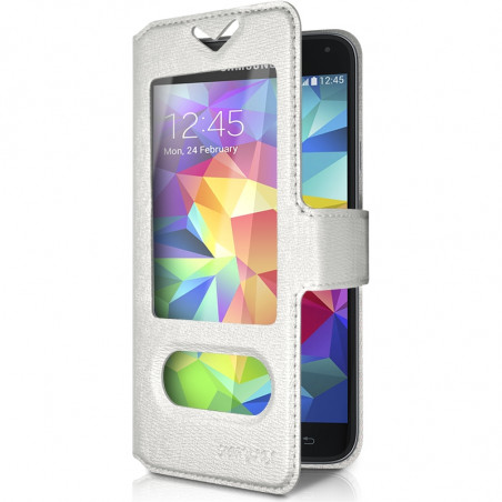 Housse Coque Etui S-view Universel XL Couleur Blanc 