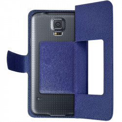 Housse Coque Etui S-view Universel XL Couleur Bleu 