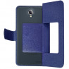 Housse Coque Etui S-view Universel XL Couleur Bleu 