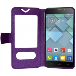 Housse Coque Etui S-view Universel XL Couleur Violet 