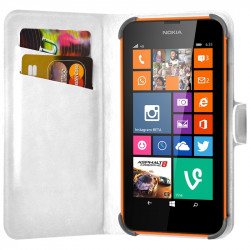 Etui Fonction Support 360° Universel M couleur Blanc pour Nokia Lumia 635