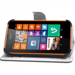 Etui Fonction Support 360° Universel M couleur Blanc pour Nokia Lumia 635