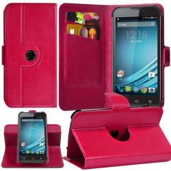 Etui Fonction Support 360° Universel L Rose Fushia pour Logicom L-Ement 500