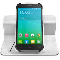 Etui Fonction Support 360° Universel S Blanc pour Alcatel One Touch Idol Mini