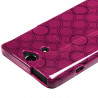 Housse Coque Style Cercle pour Sony Xperia V Couleur Rose Fushia Translucide