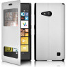 Housse Coque Etui S-View Fonction Support Couleur Blanc pour Nokia Lumia 735