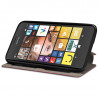 Housse Coque Etui S-View Fonction Support Couleur Rose Fushia pour Nokia Lumia 735