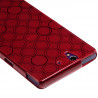 Housse Coque Style Cercle pour Sony Xperia Z Couleur Rouge Translucide