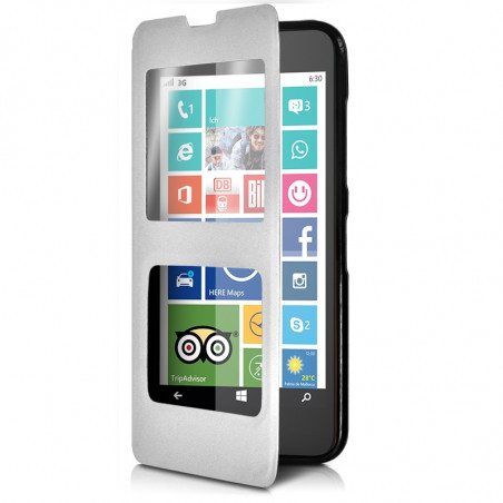 Housse Coque Etui S-View Fonction Support Couleur  pour Nokia Lumia 635
