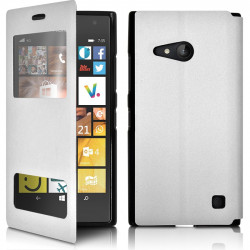 Housse Coque Etui S-View Fonction Support Couleur  pour Nokia Lumia 735