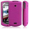 Silicone pour samsung S5620 Player Star 2 diamant couleur rose fushia + film protection ecran