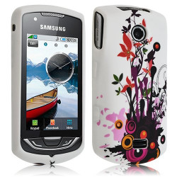 Housse étui coque en gel pour Samsung Player Star 2 S5620 avec motifs + film de protection