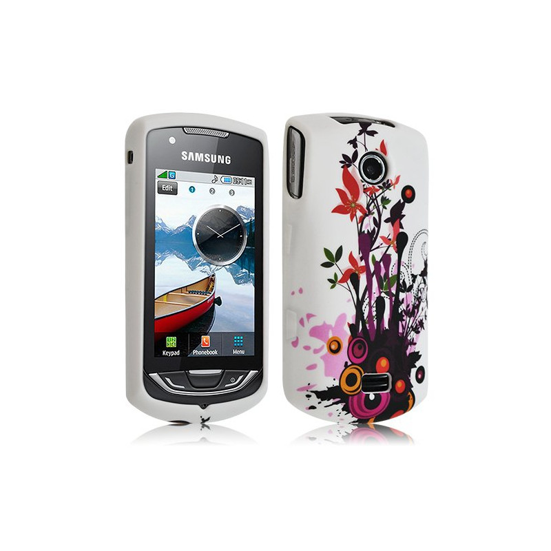 Housse étui coque en gel pour Samsung Player Star 2 S5620 avec motifs + film de protection