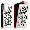 Housse coque étui pour samsung S5620 Player Star 2 motif fleur couleur blanc + Film Protecteur