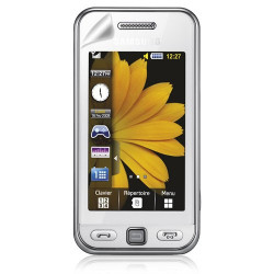 Housse étui coque rigide brillante pour Samsung Player One S5230 couleur blanc + film protecteur