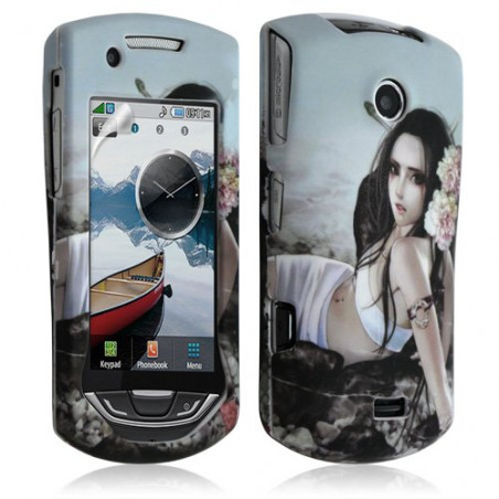 Housse coque rigide complète pour samsung Player Star 2 S5620 avec motif + Film protecteur