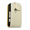 Housse coque étui Blanc Gaufré pour Sony Ericsson Xperia X10 Mini + Film de protection d'écran