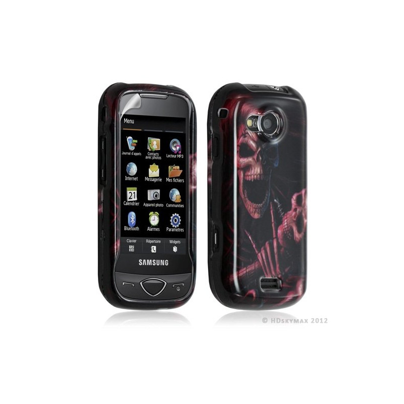 Housse coque rigide complète pour Samsung Player 5 S5560 avec motif + film ecran