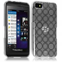 Housse Coque Style Cercle pour Blackberry Z10 Couleur Gris Translucide