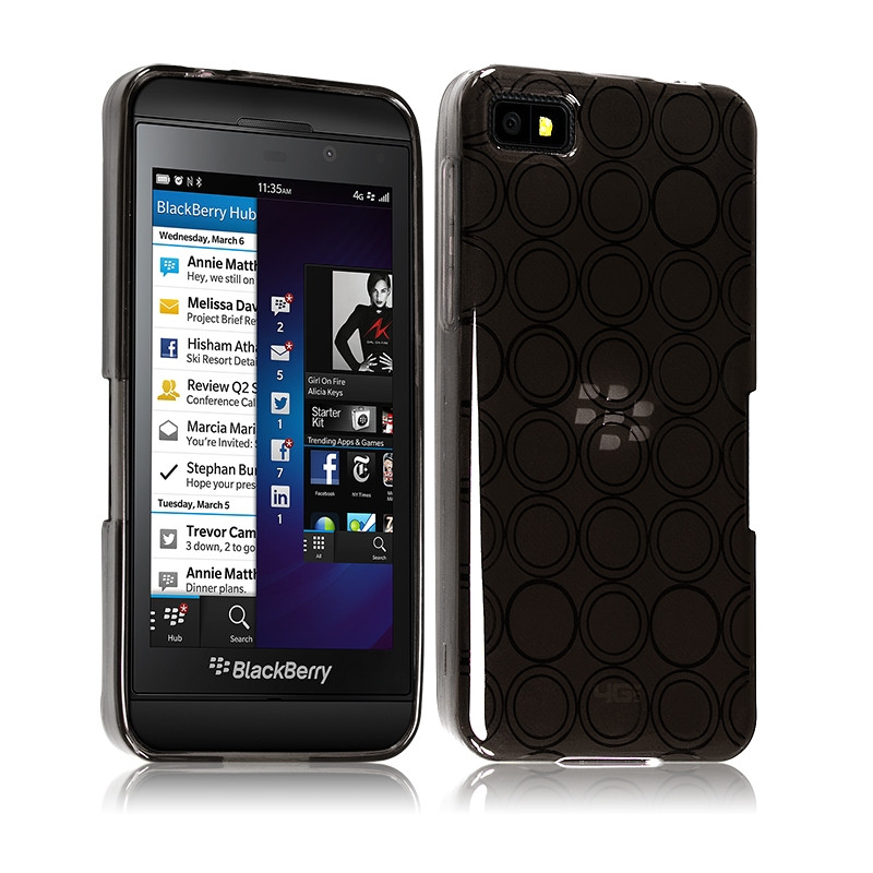 Housse Coque Style Cercle pour Blackberry Z10 Couleur Fumé Translucide