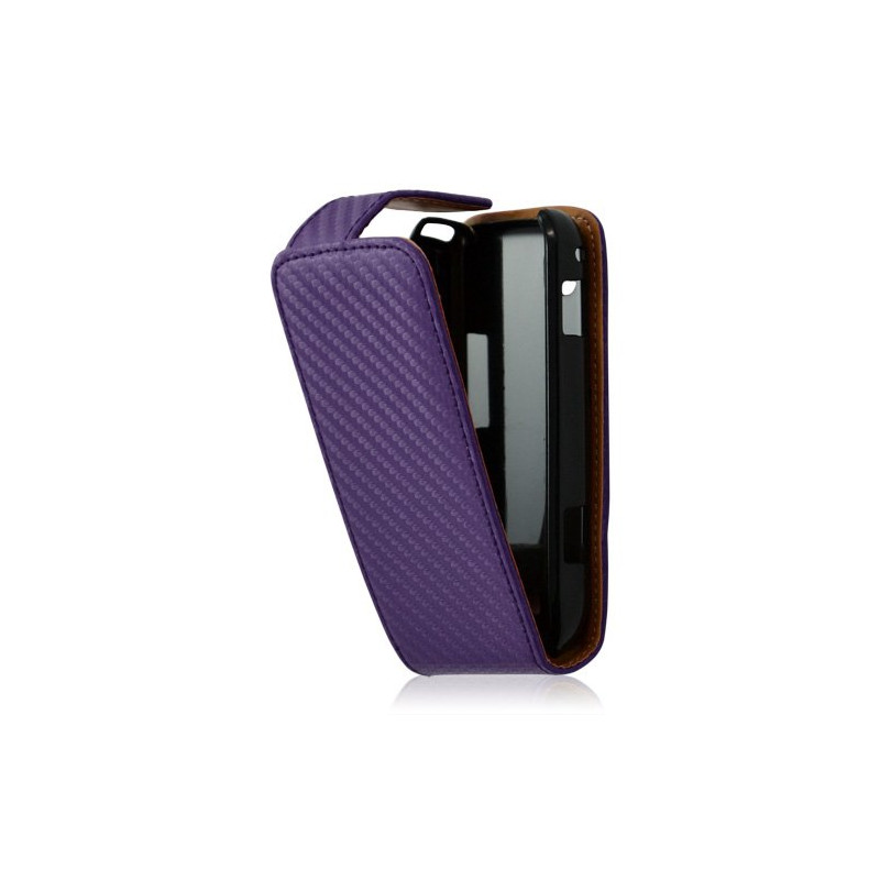 Housse coque etui gaufré pour Samsung Galaxy Spica i5700 couleur violet + Film protecteur