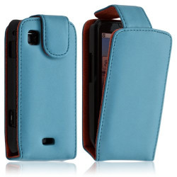 housse coque etui pour Samsung Galaxy Spica i5700 couleur bleu + Film protecteur