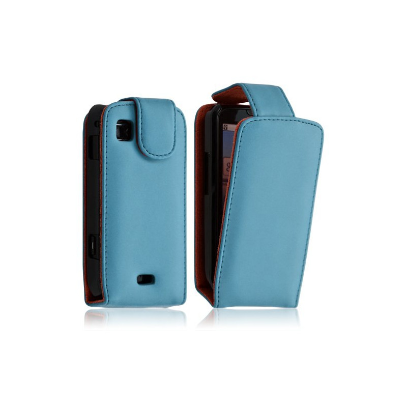 housse coque etui pour Samsung Galaxy Spica i5700 couleur bleu + Film protecteur