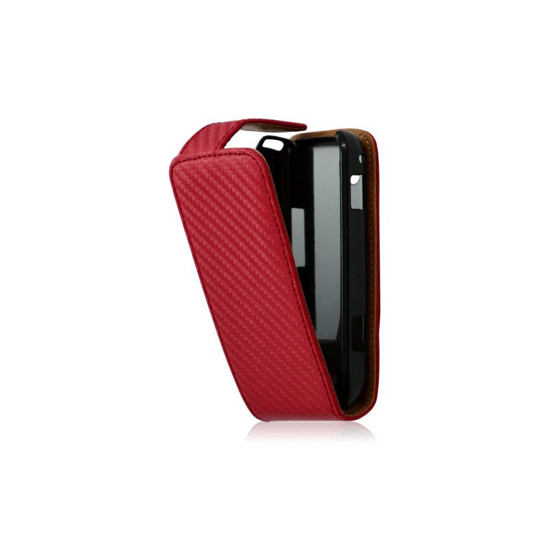 Housse coque etui gaufré pour Samsung Galaxy Spica i5700 couleur rouge + Film protecteur