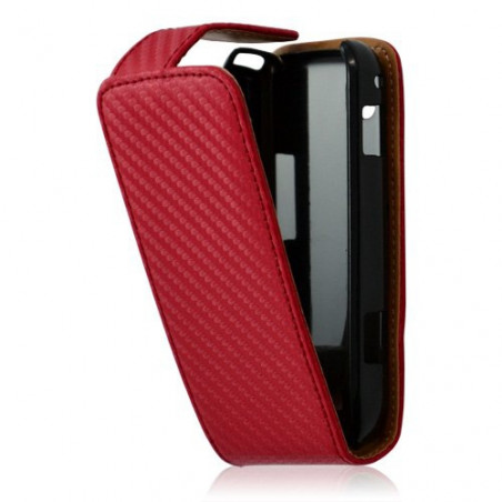 Housse coque etui gaufré pour Samsung Galaxy Spica i5700 couleur rouge + Film protecteur