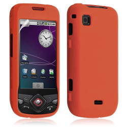 Housse coque rigide complète pour Samsung Galaxy Spica i5700 couleur orange + Film protecteur