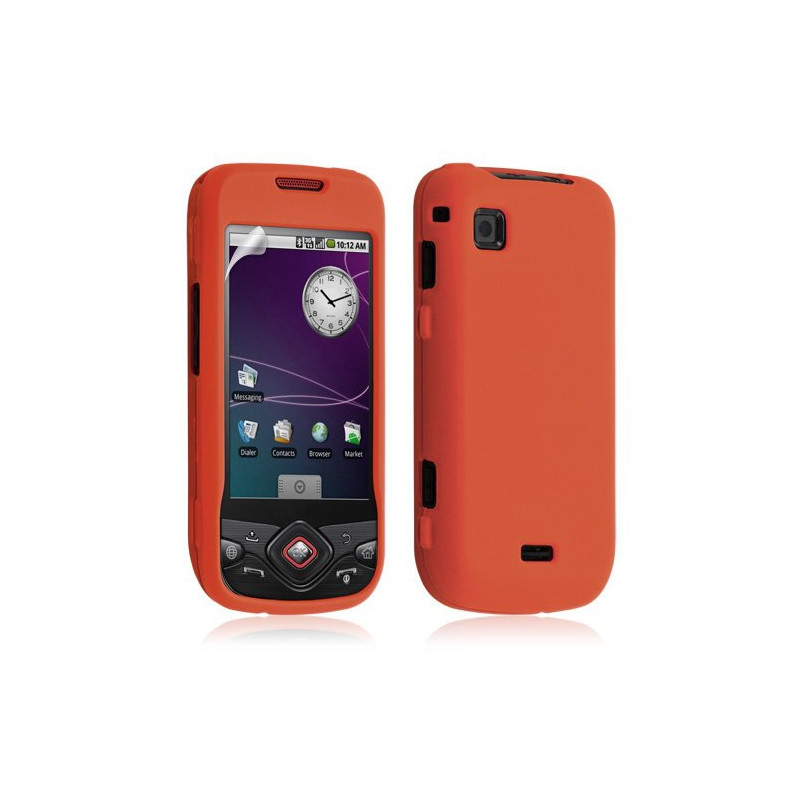 Housse coque rigide complète pour Samsung Galaxy Spica i5700 couleur orange + Film protecteur