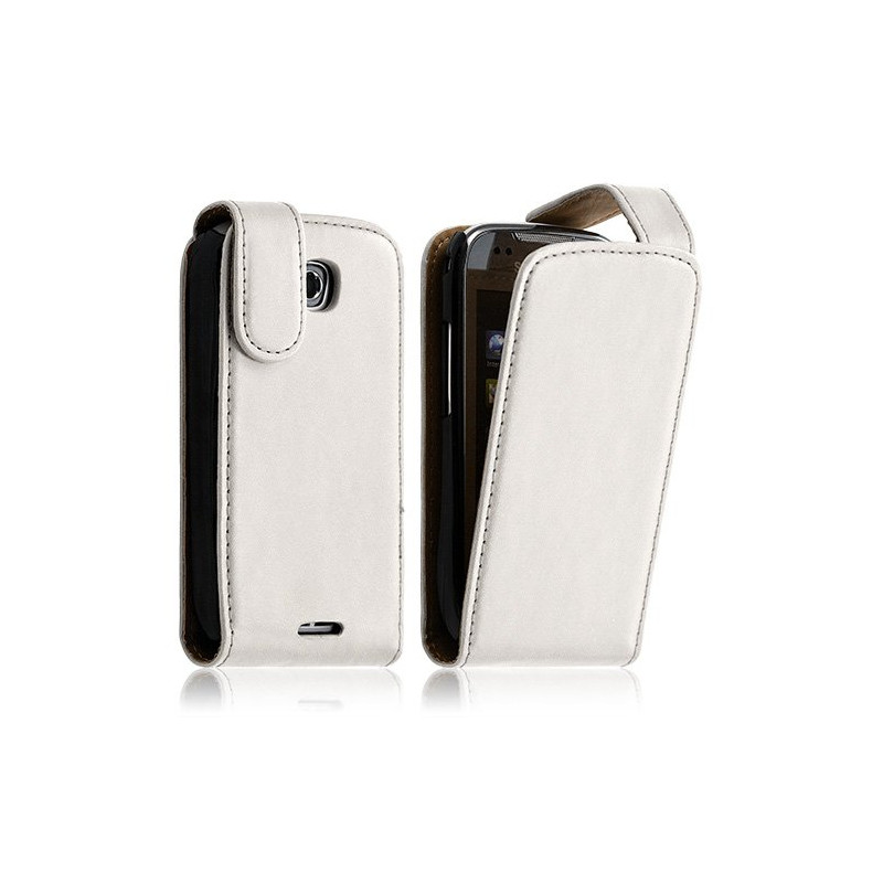 Housse coque étui pour Samsung Galaxy Teos i5800 couleur blanc + Film Protecteur