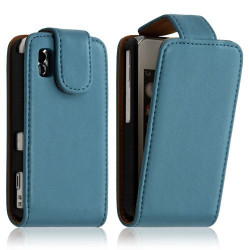 Housse coque etui pour Samsung Player One S5230 couleur bleu + Film protecteur