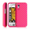 housse étui coque souple tressée pour Samsung Player One S5230 couleur rose + Film de protection