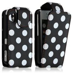 Housse étui coque pour Samsung Player One S5230 motif points couleur noir + film écran