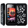 Housse étui coque en silicone pour Samsung S5230 Player One motif fleur couleur noir