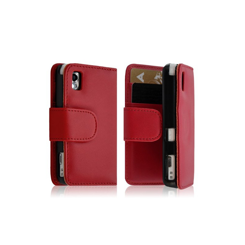 Housse coque etui Portefeuille pour Samsung s5230 Player One rouge