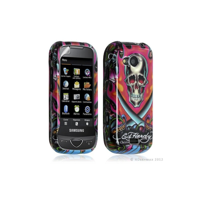 Housse coque rigide complète pour Samsung Player 5 S5560 avec motif + film ecran