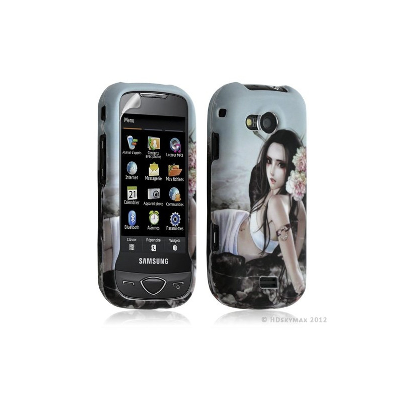 Housse coque rigide complète pour Samsung Player 5 S5560 avec motif + film ecran