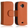 housse coque etui portefeuille pour Samsung Player 5 S5560 couleur orange + Film protecteur