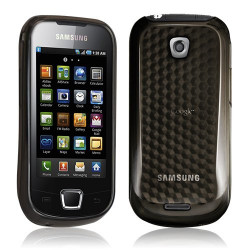 Housse coque gel damier transparent Samsung Galaxy Teos i5800 couleur noir