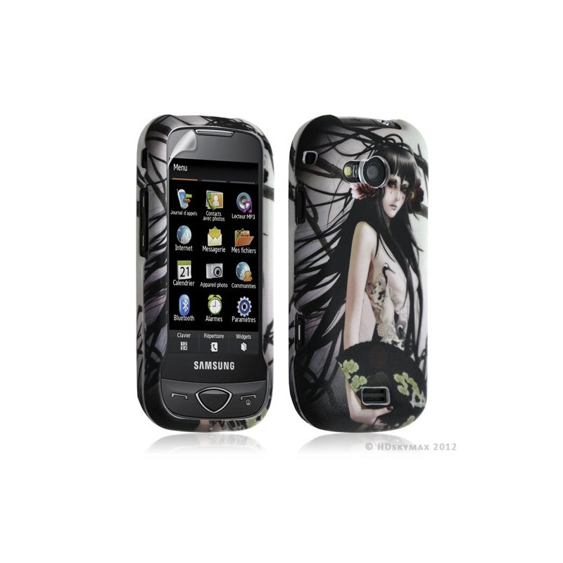 Housse coque rigide complète pour Samsung Player 5 S5560 avec motif + film ecran